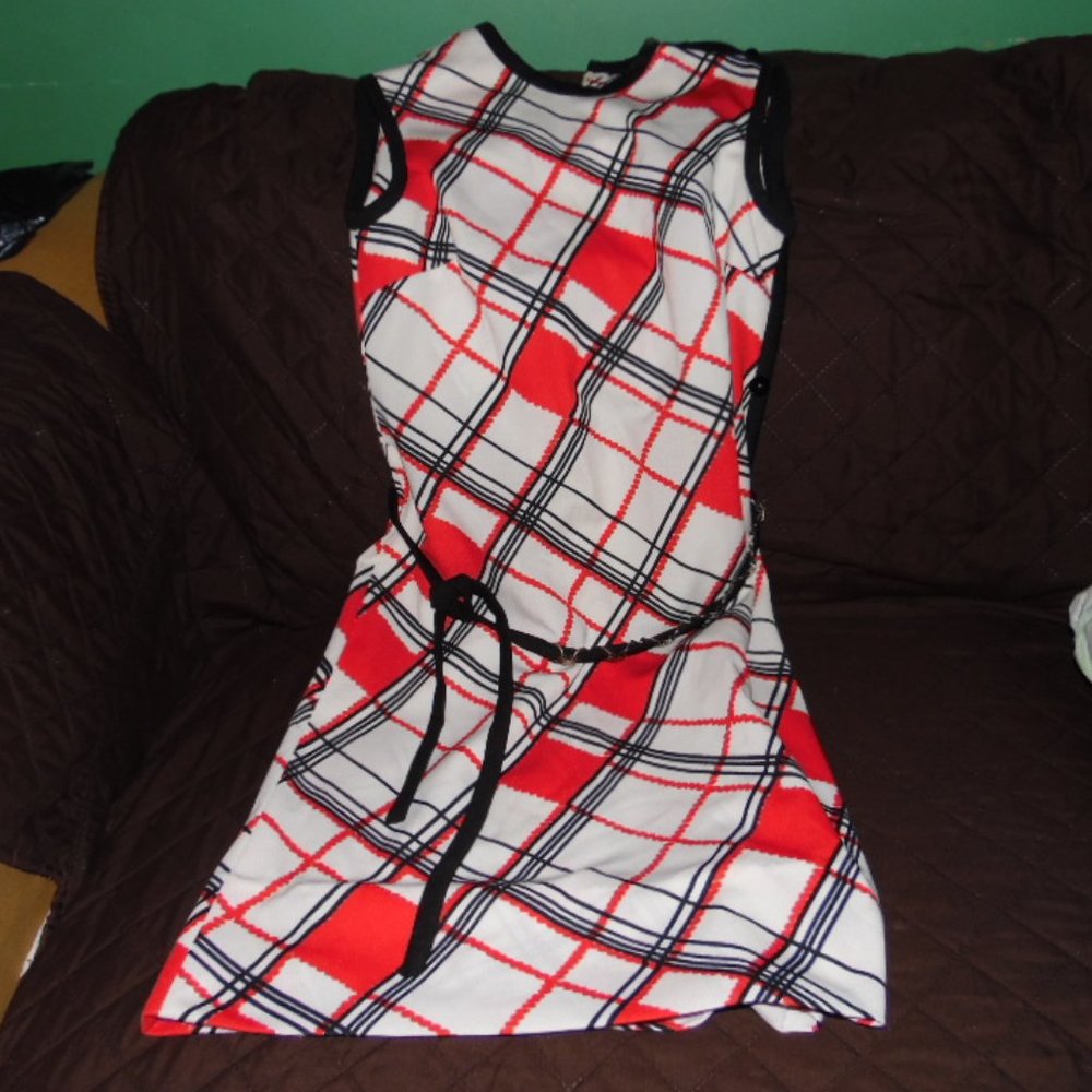 Vintage 1960's Henry Lee Ladies Red & White Dress